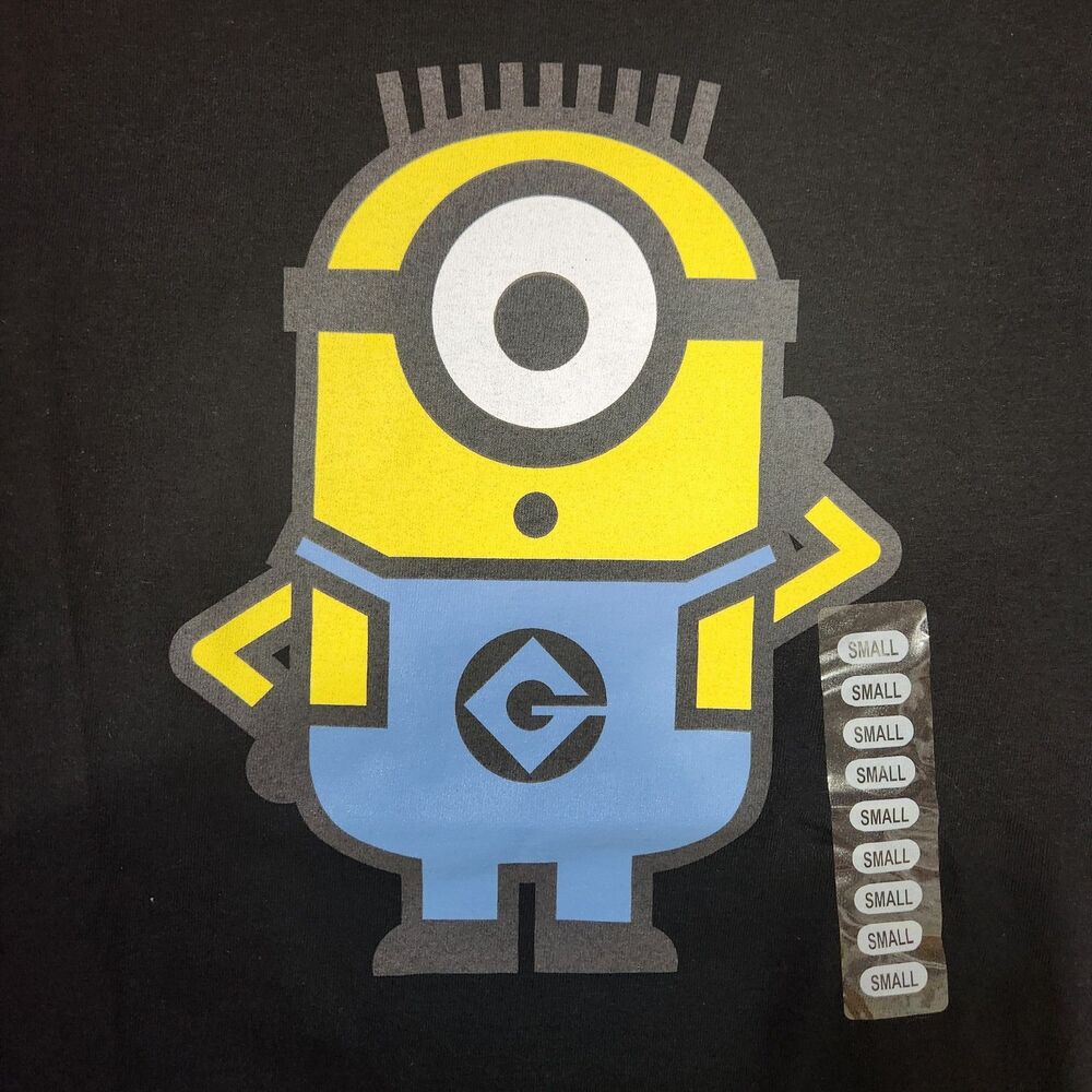 Minions Despicable Me Graphic The Rise Of Gru T-Shirt Black Adult Size Small NEW